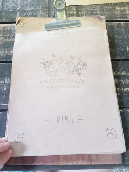 호치민 안카페 메뉴판 소개